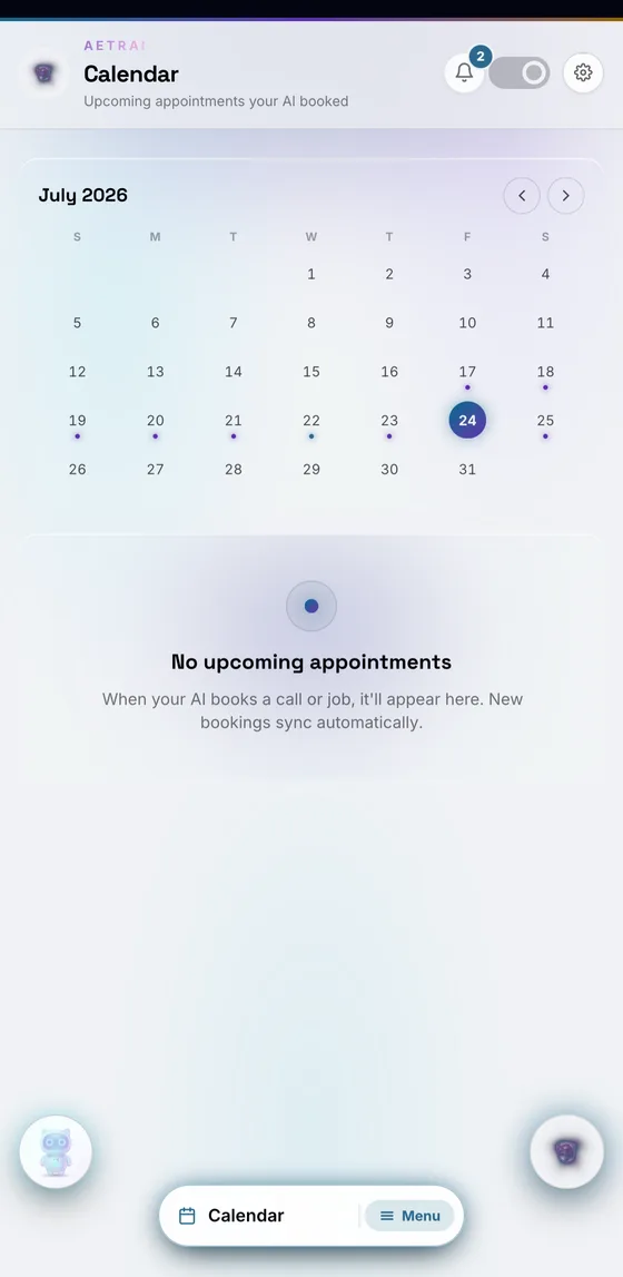 Bookings land on your calendar